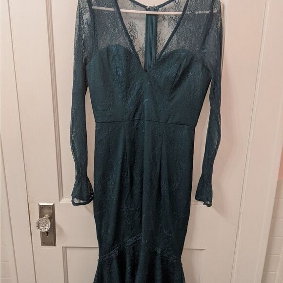 LumiereOlivia Floral Lace Ruffle Midi Dress - Picture 3 of 8